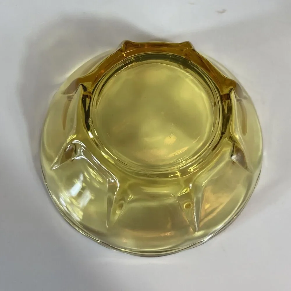 Anchor Hocking Bowl Set Honey Gold Set  Serving Yellow Swedish Modern Vtg
